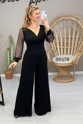 ست بالاتنه و پائین تنه مشکی زنانه بافت İnce Topuk - کد 872879320