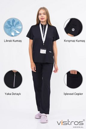 لباس کار مشکی Vistros Medikal - کد 871235471