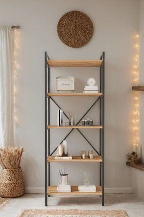 قفسه کتاب قهوه ای 170 سانتی متر Mobitopya - کد 106850179