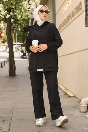 ست گرمکن حجاب مشکی زنانه رگولار İmajButik - کد 318102879