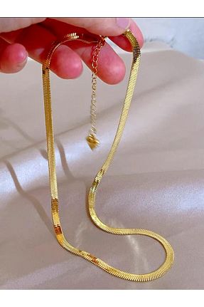 گردنبند استیل ( فولاد ) طلائی استیل (فولاد) SONES - کد 872890617