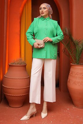 پیراهن حجاب سبز زنانه رگولار İmajButik - کد 737222835