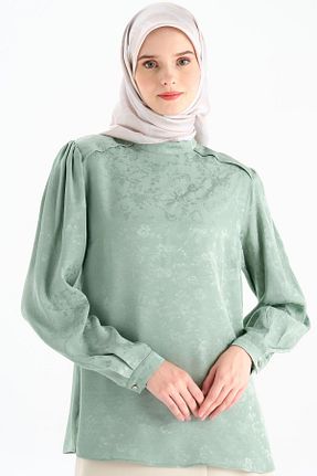 بلوز حجاب سبز زنانه رگولار Tuğba - کد 872910846