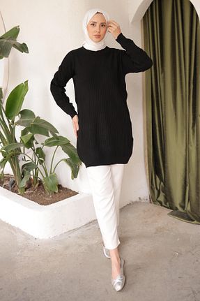 تونیک حجاب مشکی زنانه تریکو İmajButik - کد 796692858