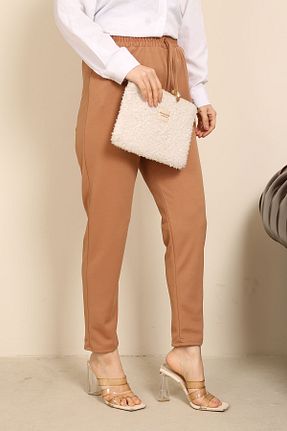 شلوار حجاب قهوه ای زنانه مخلوط پلی استر İmajButik - کد 818708642