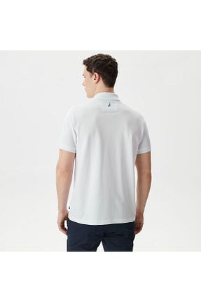 پولوشرت سفید مردانه %100 پنبه Nautica - کد 824354791