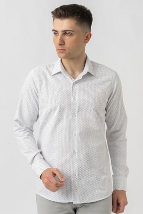 پیراهن مشکی مردانه اسلیم فیت White Stone - کد 815782270
