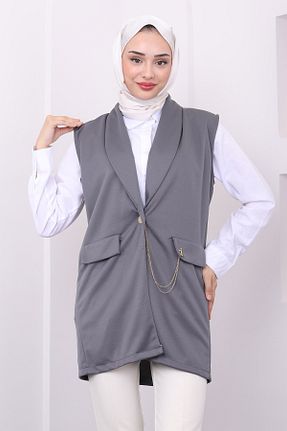 جلیقه حجاب طوسی زنانه رگولار İmajButik - کد 844298063