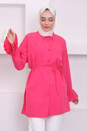 تونیک حجاب صورتی زنانه مخلوط پلی استر İmajButik - کد 852569440