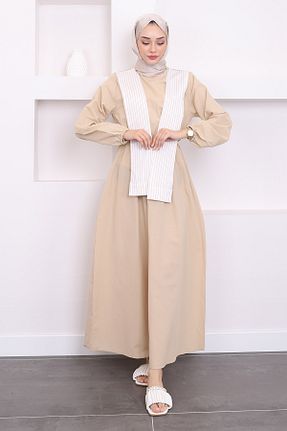 لباس حجاب طوسی زنانه رگولار İmajButik - کد 852565755