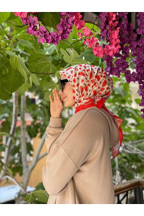 روسری قرمز پلی استر başörtü dükkanı - کد 872932217
