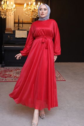 لباس حجاب قرمز زنانه رگولار İmajButik - کد 825769826
