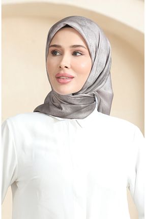 روسری قهوه ای 90 x 90 sefamerve - کد 872943480