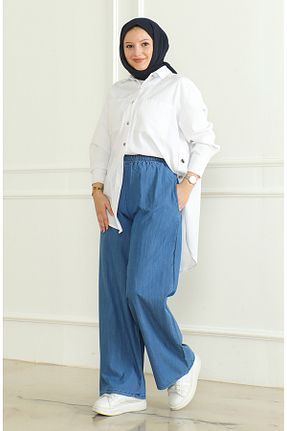 شلوار متالیک زنانه پنبه ای sefamerve - کد 876869502