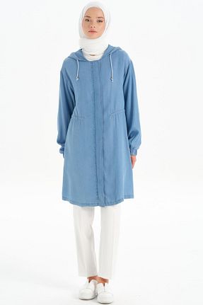 ترنچکت حجاب سرمه ای زنانه پلی استر Tuğba - کد 883353553