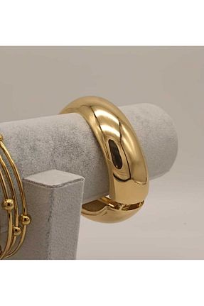 دستبند جواهر زرد زنانه برنجی TLSMACCESORIES - کد 872954707