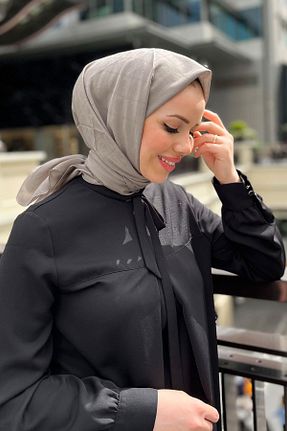 روسری قهوه ای پنبه پلی استر Aker - کد 872954462
