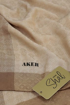 شال بژ زنانه پلی استر Aker - کد 872963743
