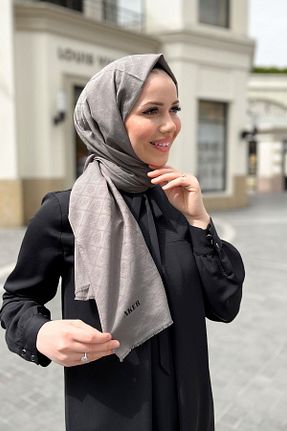 شال طوسی زنانه پنبه پلی استر Aker - کد 826293671