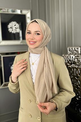 شال بژ زنانه پلی استر Aker - کد 834169034