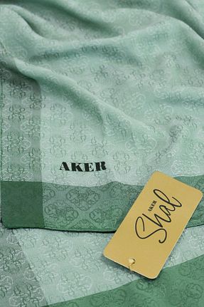 شال سبز زنانه پلی استر Aker - کد 872959605