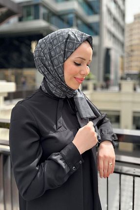 شال طوسی زنانه پنبه پلی استر Aker - کد 826293577