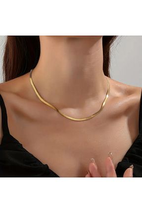 گردنبند استیل ( فولاد ) طلائی زنانه استیل ضد زنگ MITH SB TAKI - کد 872964571