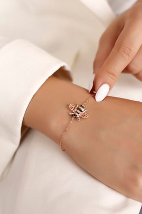 دستبند نقره صورتی زنانه 925 عیار SARIASLAN - کد 364660660