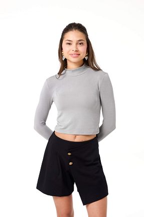 بلوز طوسی زنانه ساده Evermade - کد 873017414