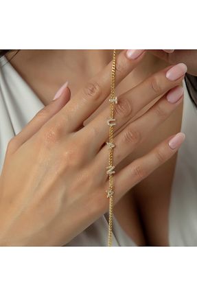 دستبند نقره زرد زنانه 925 عیار Usho Jewelry - کد 873007506