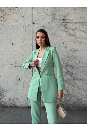 کت سبز زنانه Blazer SEDA FİDAN - کد 92402652