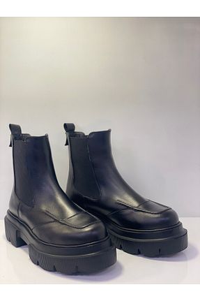 بوت / نیم بوت مشکی زنانه چرم خالص Unica - کد 873007593