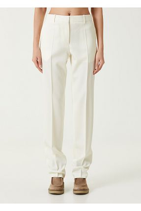 شلوار بژ زنانه پاچه ساده Jil Sander - کد 873006615