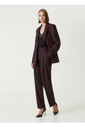 شلوار بژ زنانه پاچه ساده Victoria Beckham - کد 873011004