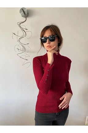 پلیور بژ زنانه ساده SİMORE - کد 873051898