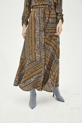 دامن زرشکی زنانه ساده Pilea - کد 873030369