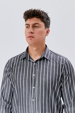 پیراهن مشکی مردانه اسلیم فیت AKSAHİN COLLECTİON - کد 844977390