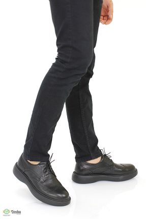 کفش کژوال مشکی مردانه چرم خالص DOCKA - کد 873061623