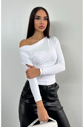 بلوز سفید زنانه ساده Bir - کد 873057805