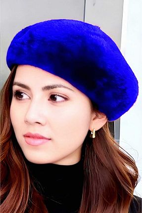 کلاه پشمی آبی زنانه پنبه ای Trenderrs - کد 873104882
