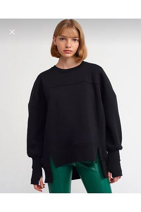 سوئیشرت مشکی زنانه ساده BLT COLLECTİON - کد 873096124