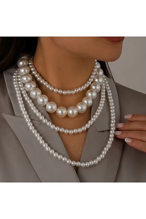 گردنبند مروارید سفید Lovisa - کد 873131205