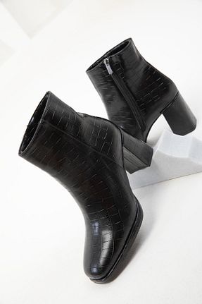 بوت / نیم بوت مشکی زنانه چرم مصنوعی SOHO - کد 869499668
