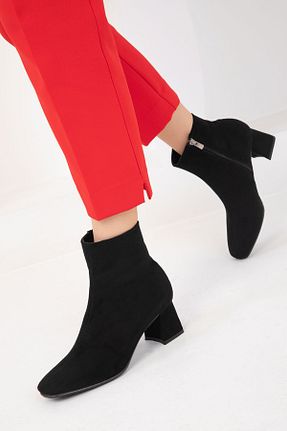بوت / نیم بوت مشکی زنانه چرم مصنوعی SOHO - کد 870026092