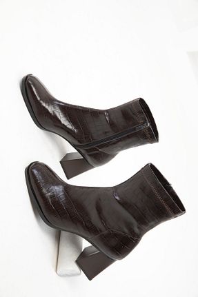 بوت / نیم بوت قهوه ای زنانه چرم مصنوعی SOHO - کد 869499889