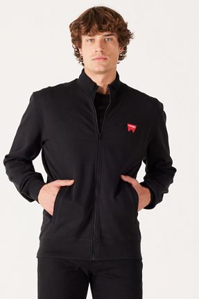 سوئیشرت مشکی مردانه ساده Wrangler - کد 864925124