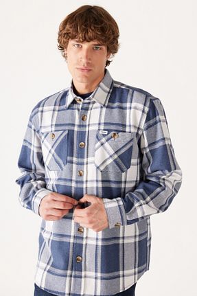 پیراهن آبی مردانه Loose Wrangler - کد 864931546