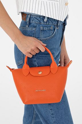 کیف دوشی نارنجی زنانه چرم مصنوعی Pierre Cardin - کد 863674636