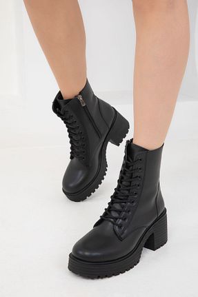 بوت / نیم بوت مشکی زنانه چرم مصنوعی SOHO - کد 871643112