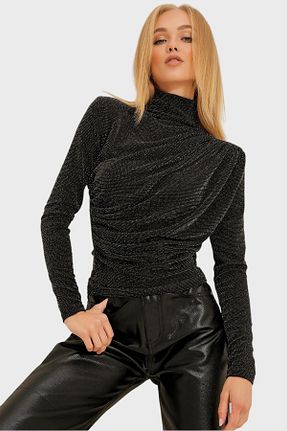 بلوز مشکی زنانه ساده Trend Alaçatı Stili - کد 781291945